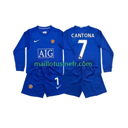 Maillot de Foot Manchester United CONTONA 7 2008 2009 Troisième Retro Manches Longues - Enfant